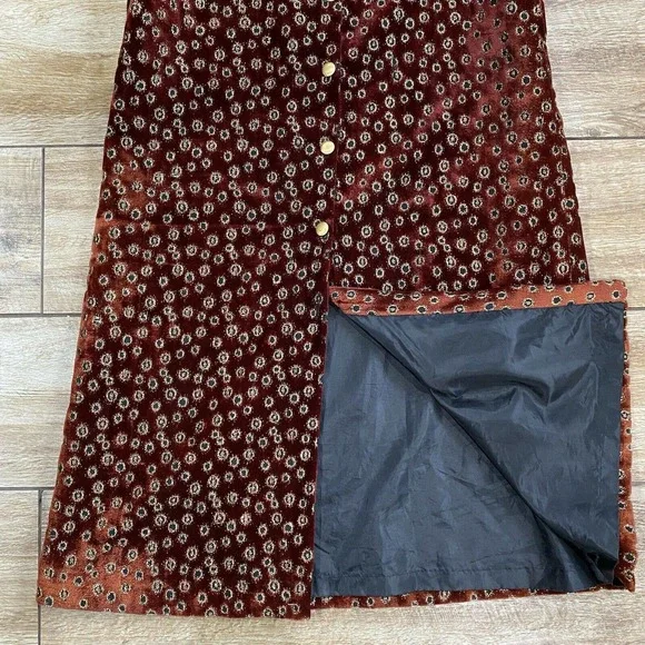 David Brown For Saks Fifth Ave Velour Lounge House Dress Robe size S - Picture 5 of 10